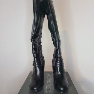 NEW Never Worned Womens Covington Black Leather Louisa Boot Size 8M